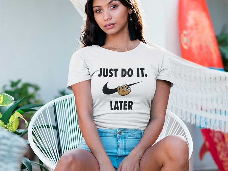 Тениска NIKE Just Do It Later принт Модели и размери