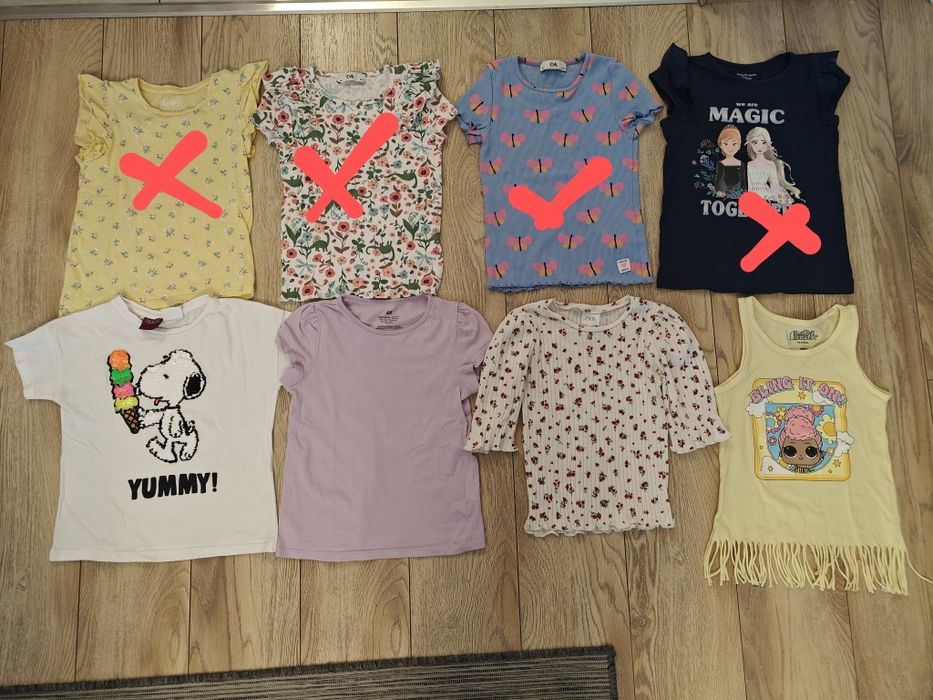 Lot tricouri fetita 116 C&A Zara H&M