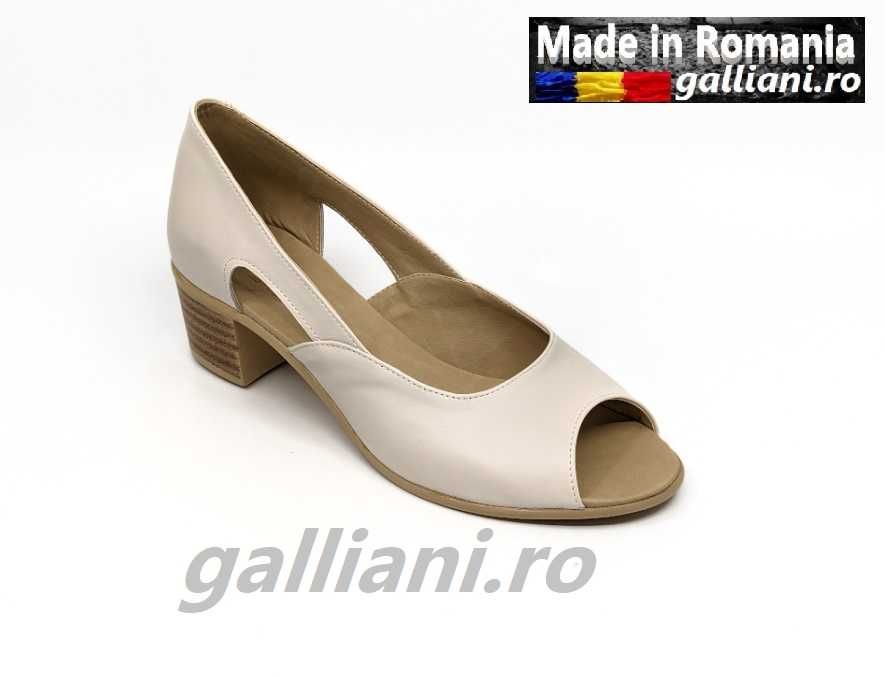 Sandale cream elegante-dama-fabricat in Romania
