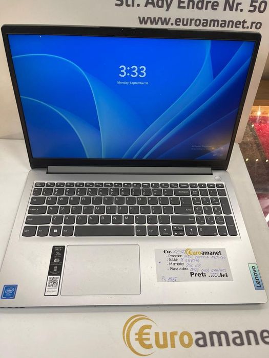 Laptop Lenovo IdeaPad 1 15IGL7, Intel Celeron N4120, 8GB RAM, -A-