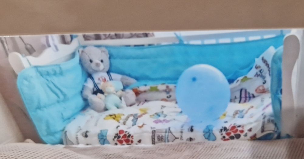 Lenjerie pătuț cu protecții