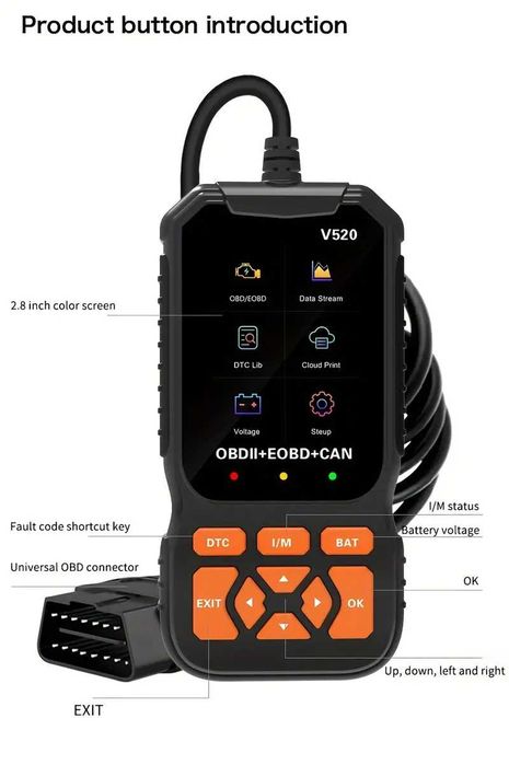 Диагностика за всички модели коли / OBD v520