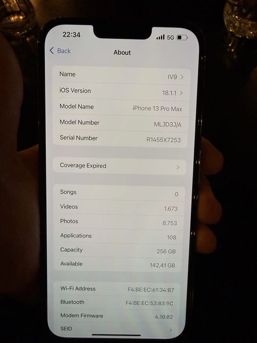 Iphone 13 pro max 256 gb