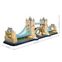 Cubic Fun - Puzzle 3D Led Tower Bridge 222 Piese nou