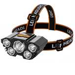 LANTERNA de cap LED frontala cu ACUMULATOR pescuit profesionala