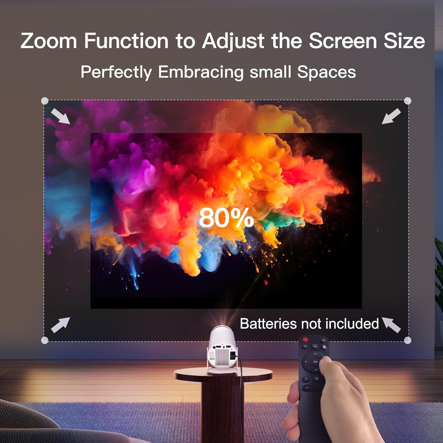 Video proiector HY300 smart WiFi6, Android 11, 260 ANSI - nou