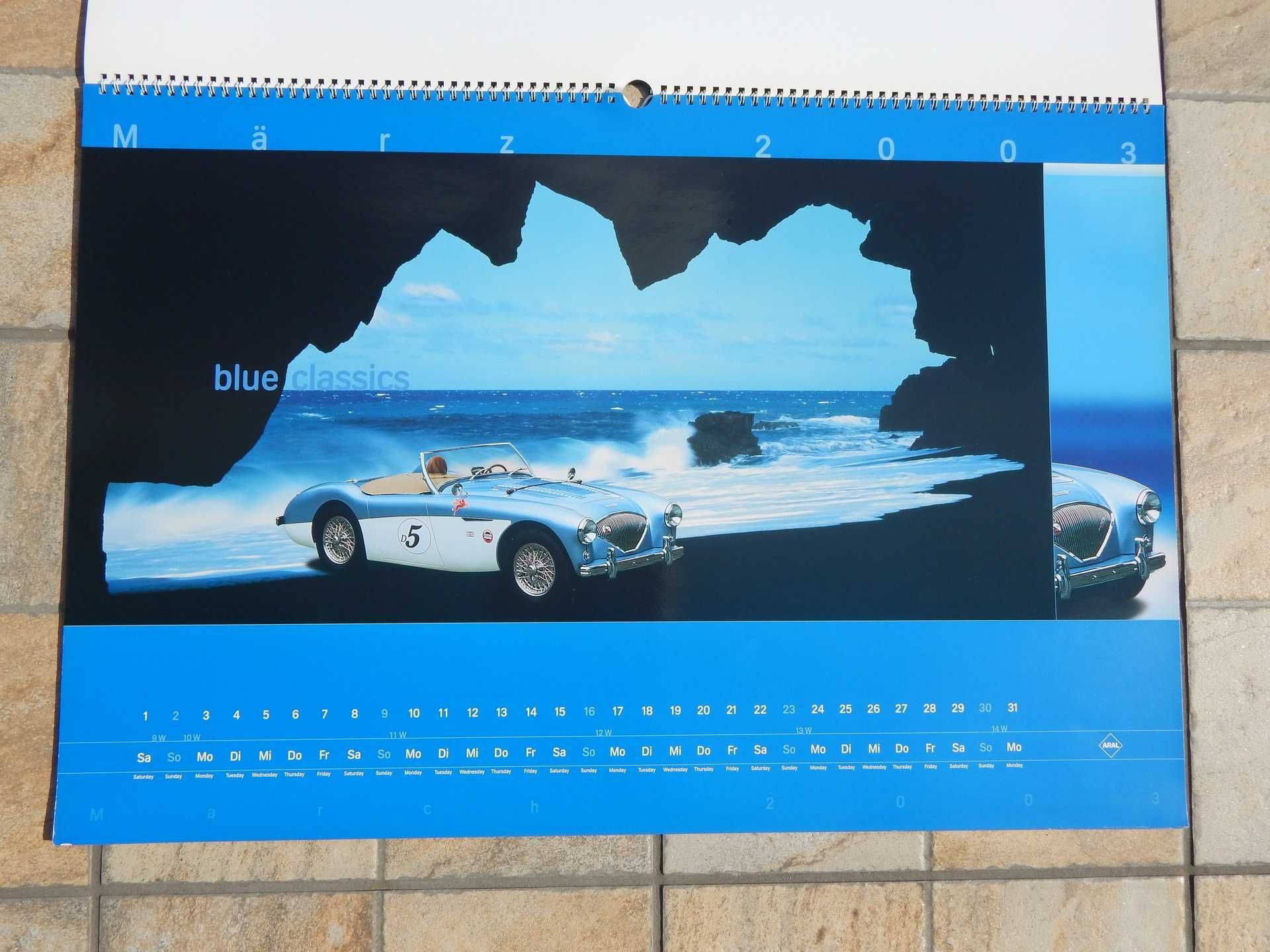 Calendar an 2003 masini clasice blue Classics ARAL 65 x 45 cm