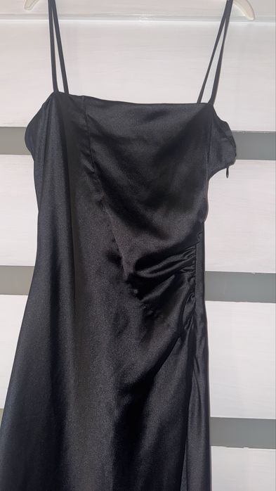 Rochie neagra zara xs satin