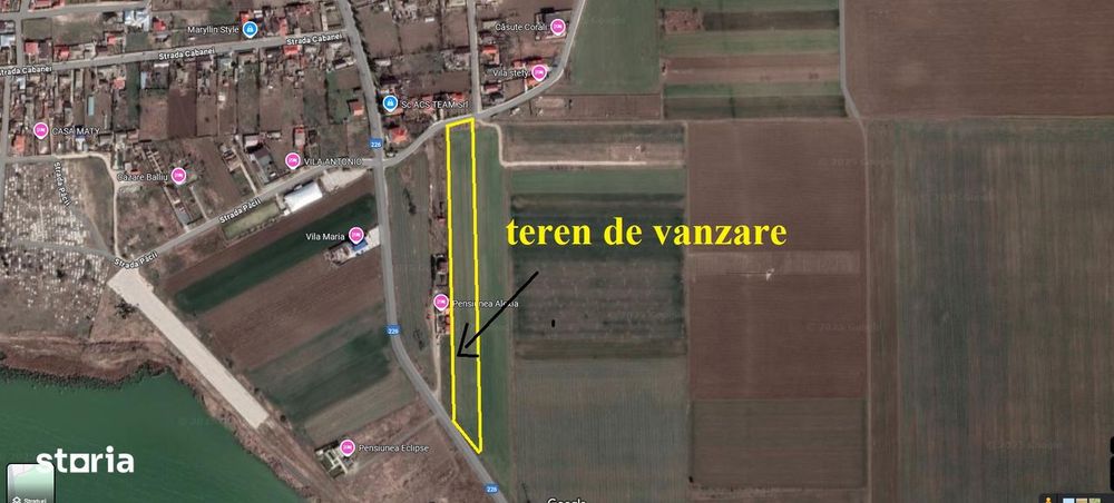 Teren Corbu cu front la DJ asfaltat aproape de plaja