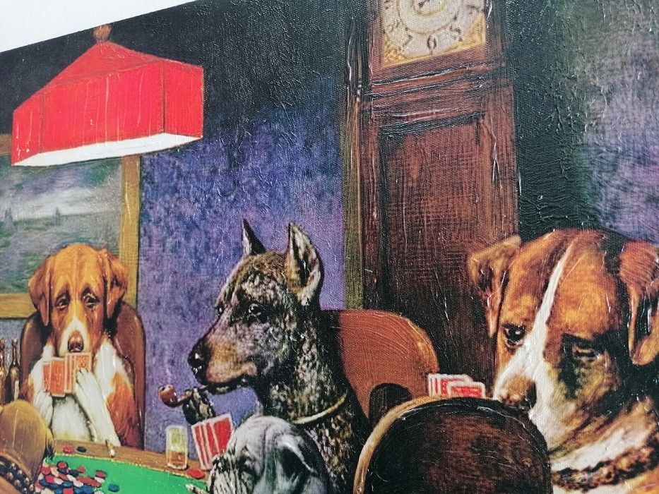 Картини- кучета играещи покер