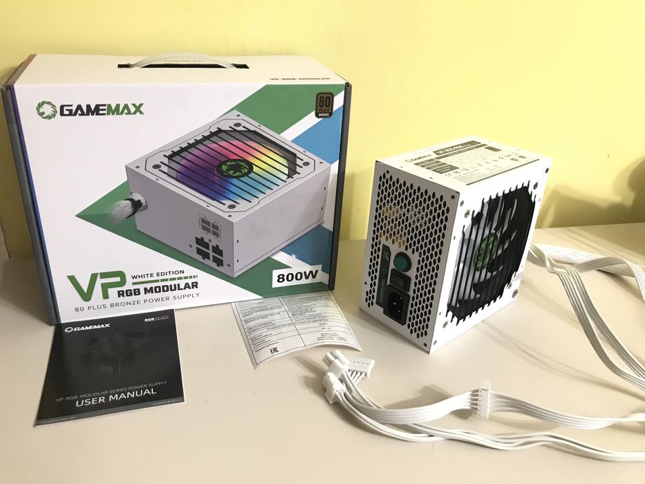 Блок питания 800w Gamemax VP-800-RGB-M, 80+ Bronze