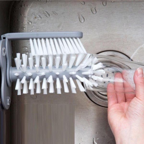 360 ° Двойна домакинска четка за миене на чаши с вакуум