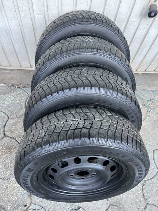Jante 5x114.3mm, anvelope iarna 195/65 R15, Mazda Kia Hyundai Renault