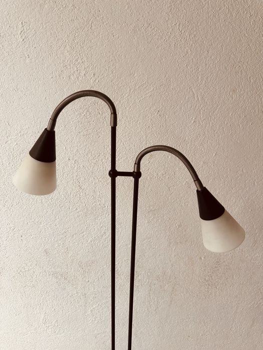 Стояща подова лампа пт 90-те с два плафона – 130 см