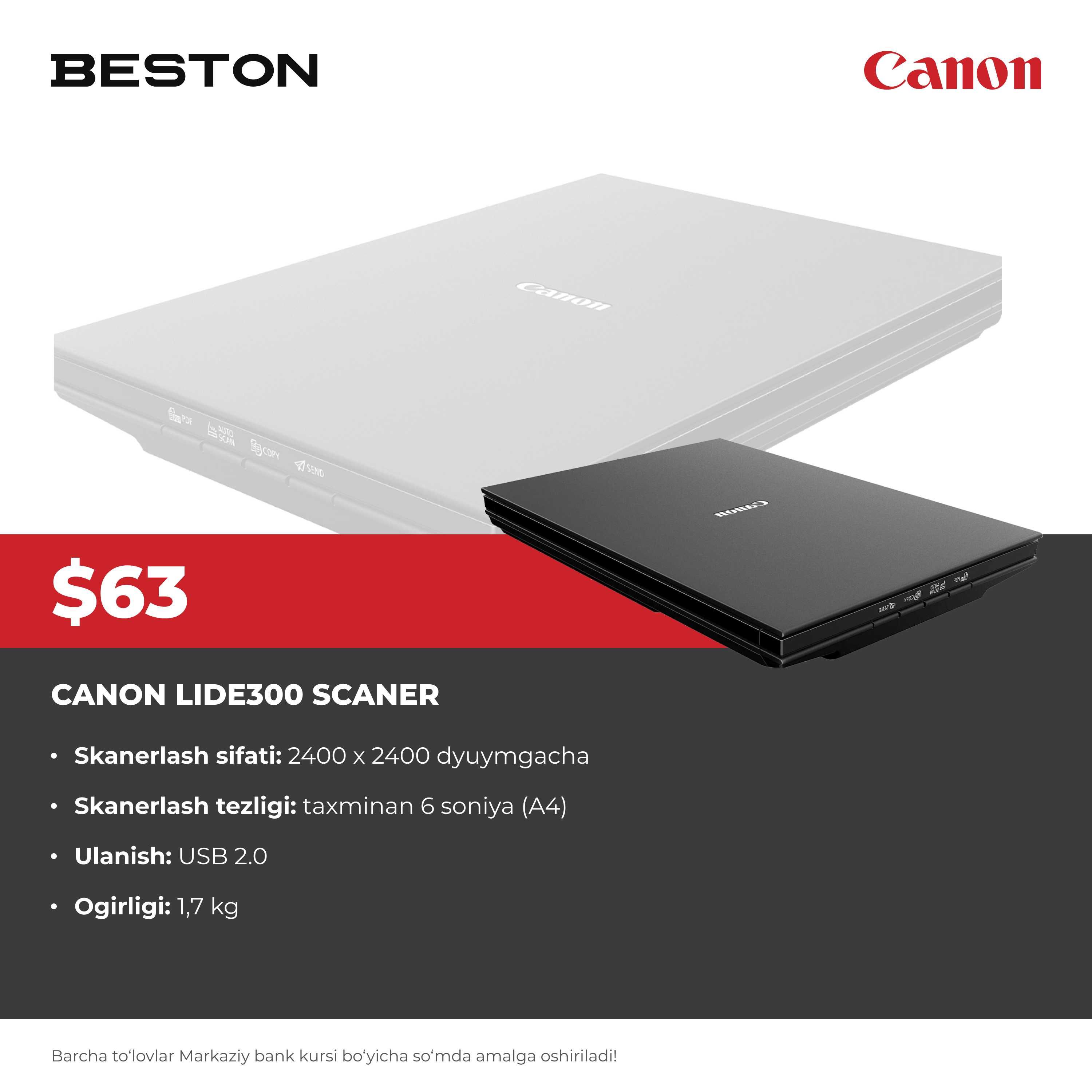 Scaner CANON LIDE 300