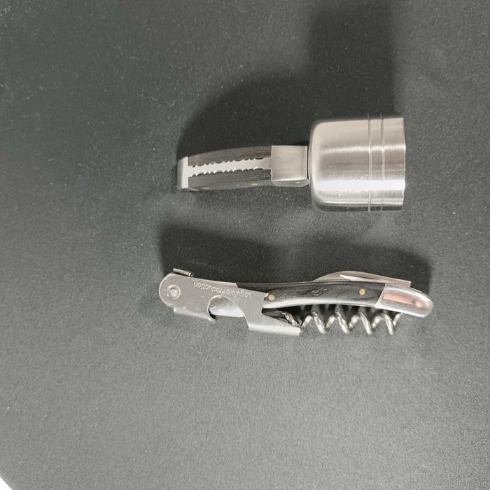 Set somelier Laguiole, corn cerb, inox, vintage