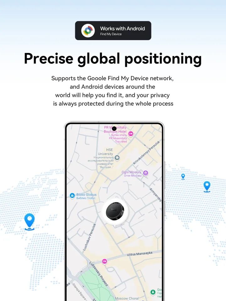 GPS трекер AirTag Hoco E96A для android ( локация GPS AirTag )