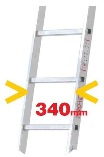 Scara aluminiu, 3 elemente x 11 trepte, 3,15m, lungime maxima 7.05m