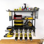 Raft pentru scule si unelte, din metal, cu montare pe perete