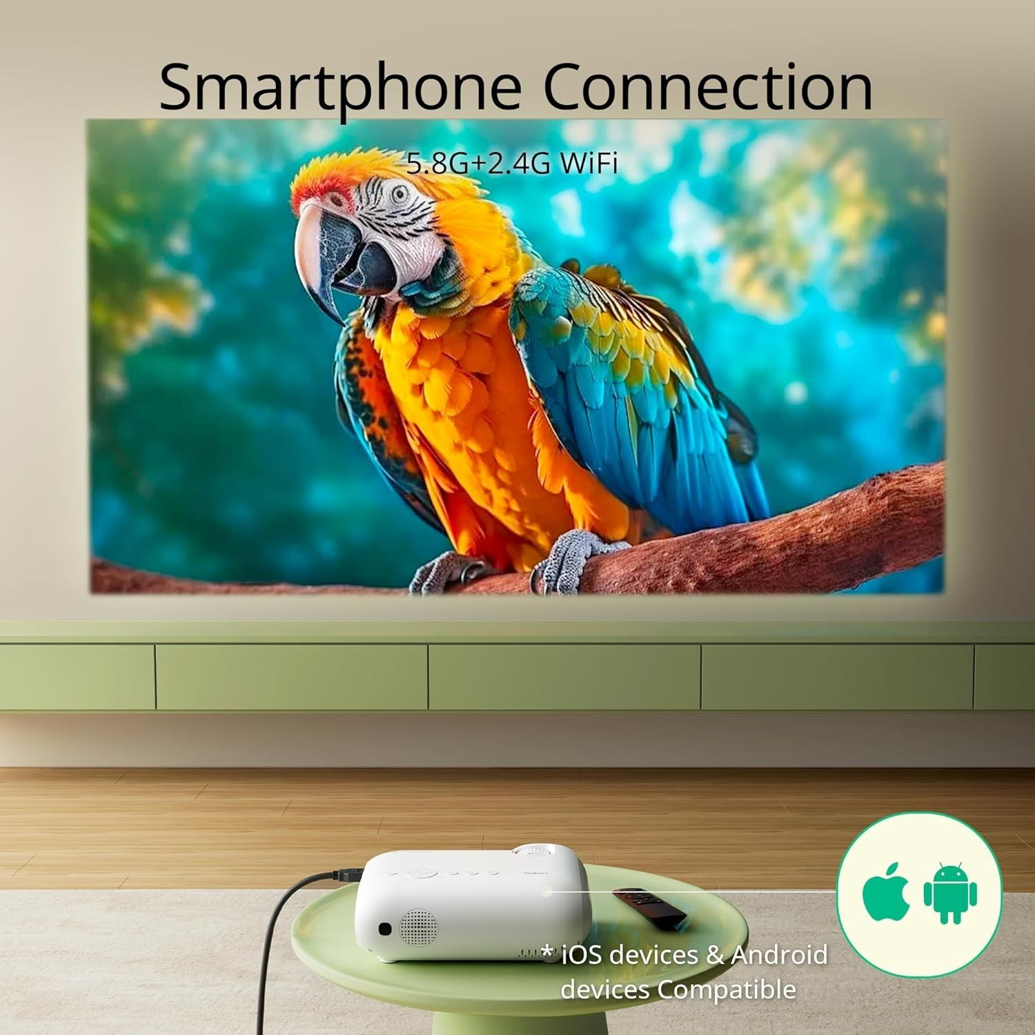 4K WiFi6 YOTON Y9 смарт видео проектор за домашно кино