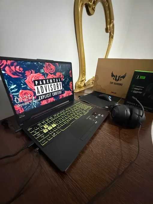 Laptop Asus Tuf Gaming + mouse + casti