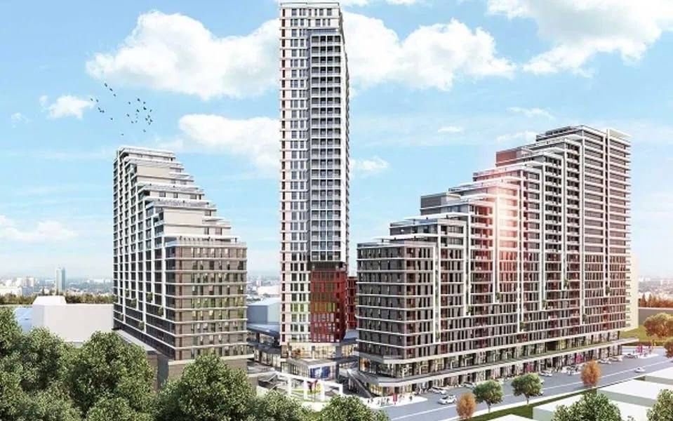 Новостройка Akay City 2 комнаты 16 этаж 25 этажный Монолит Дом, 50м2