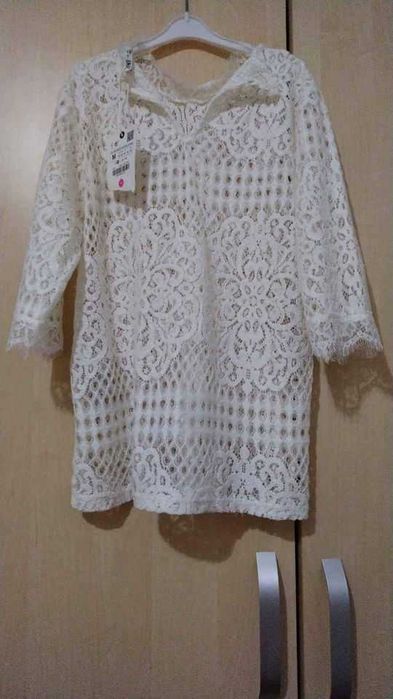 Bluză din dantelă ZARA