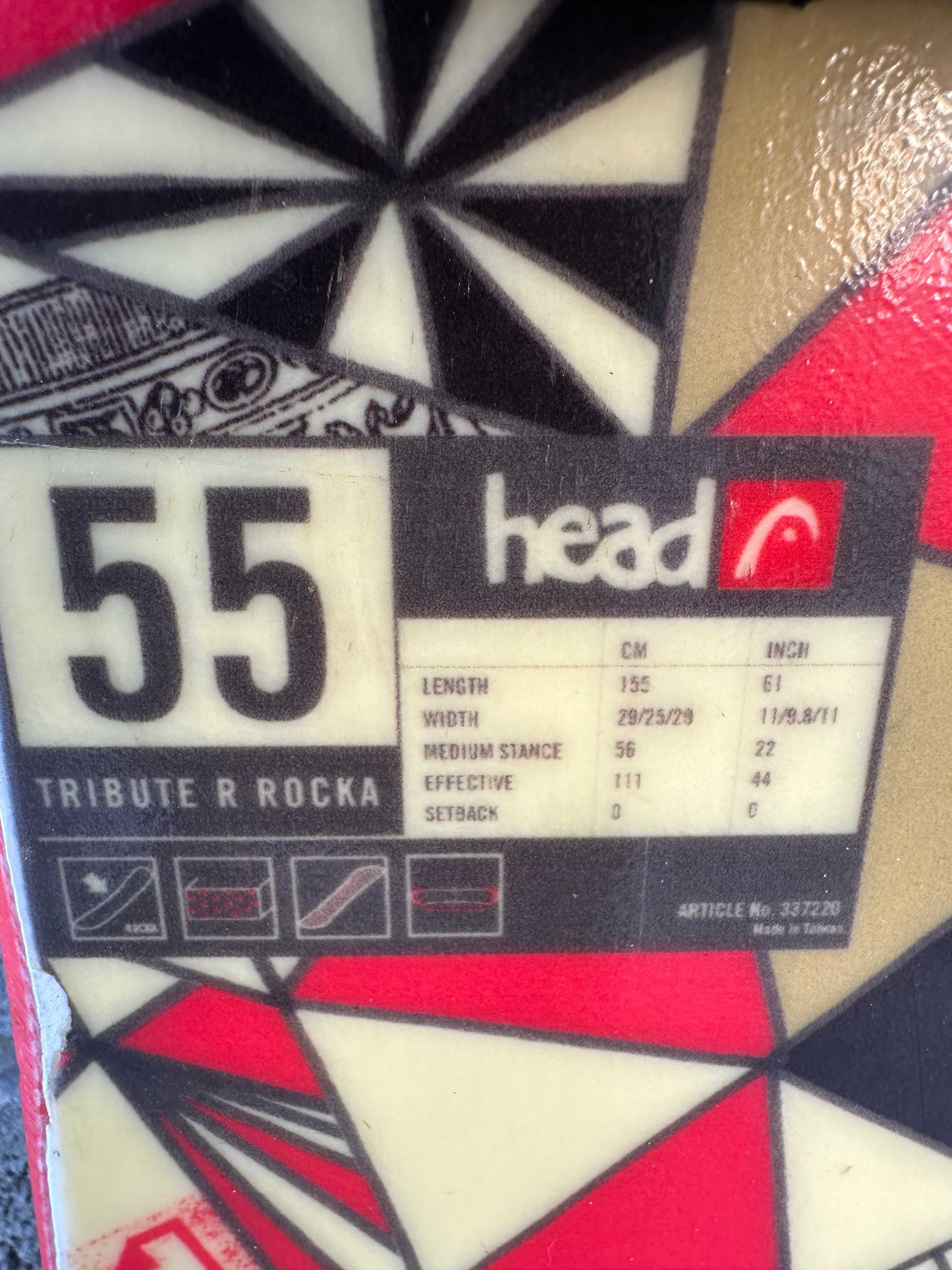 placa snowboard head tribute r rocka L155cm