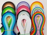 Hartie quilling 5 mm - pachet de 44 culori, 2000 fasii de hartie