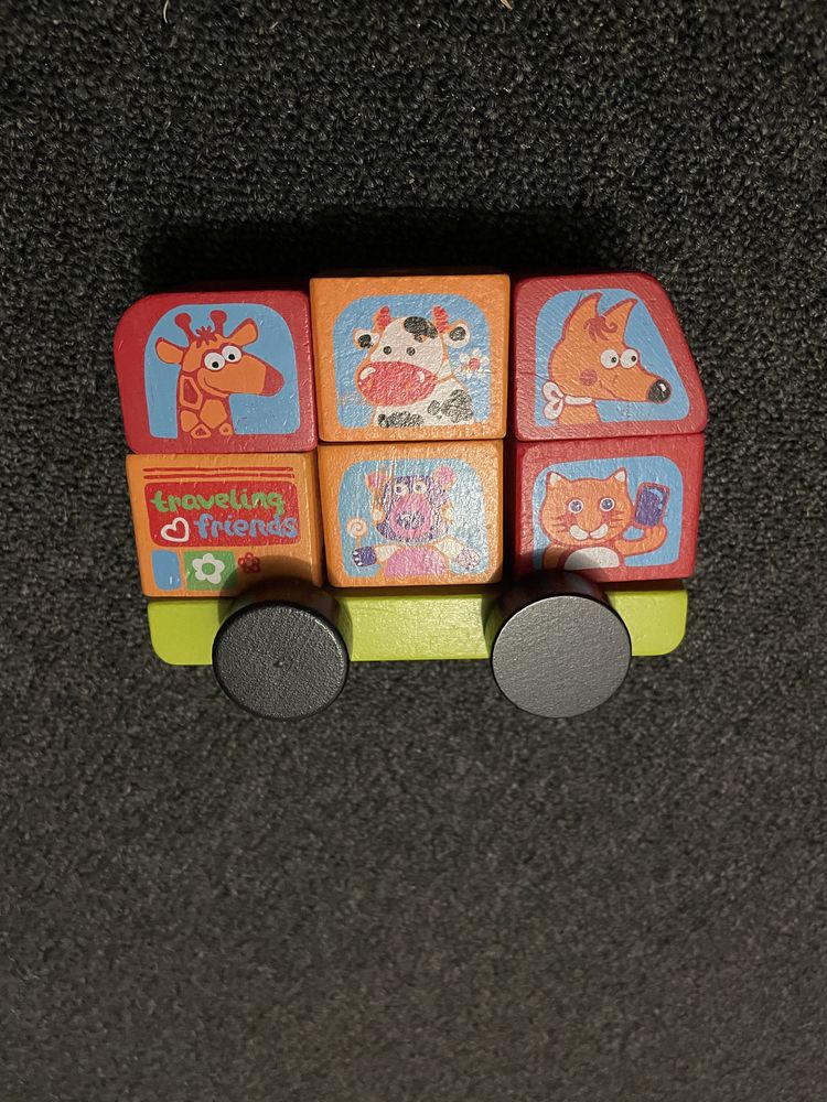 Jucarie Cub activitati autobuz puzzle lemn testoasa puzzle lemn