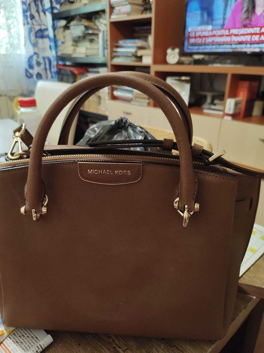 Geantă Michael Kors Rochelle Satchel - Maro (Originală)