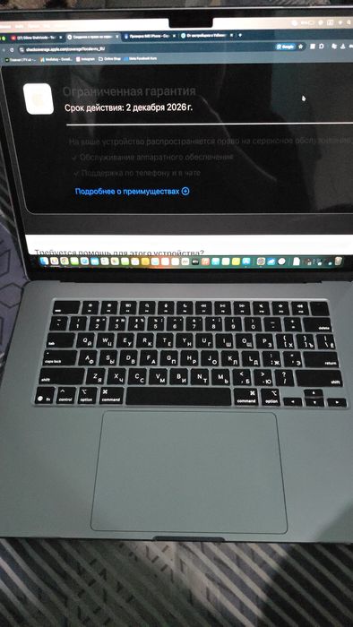 Macbook air m4 chip 15 dyum 16/512 gb Sky Blue