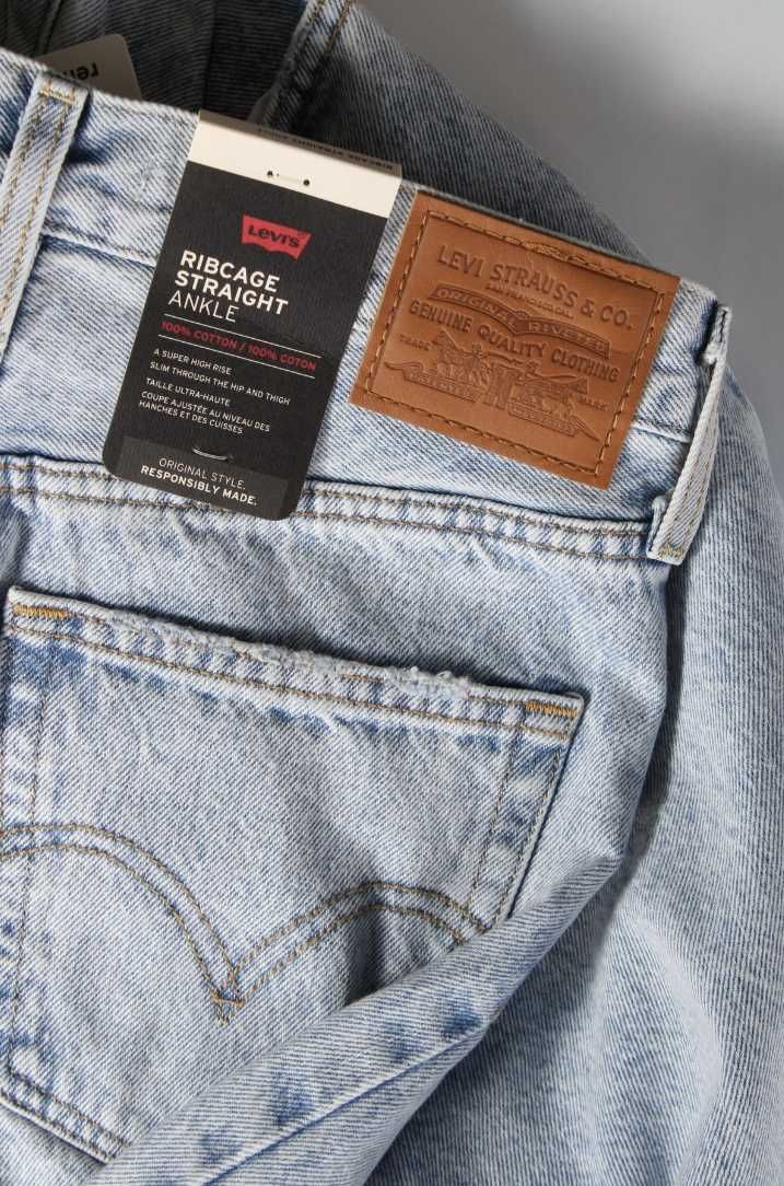 Levi's светли дънки права кройка, висока талия, размер 28/M, НОВИ