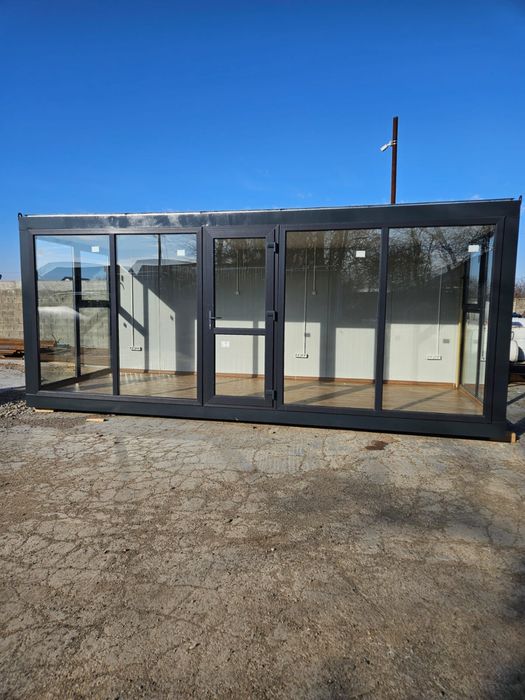 Vand containere modulare 3x6 m birou cu vitrina