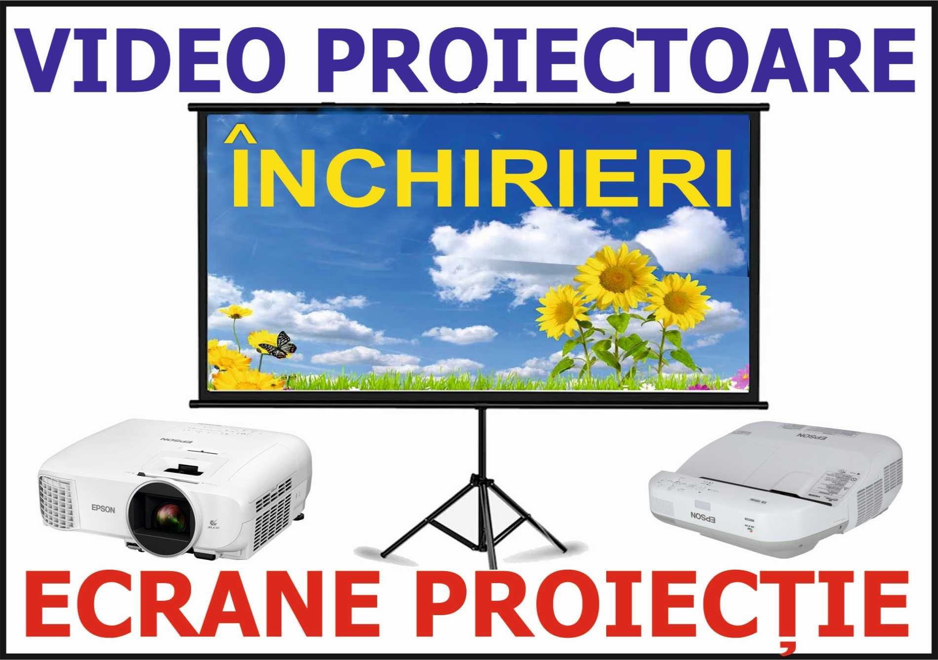 Videoproiector si ecran proiectie