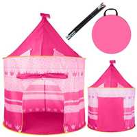 Детска Розова Палатка шатра къщичка тип Замък 105 x 135 см