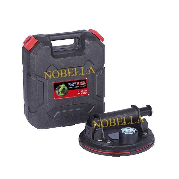 ВАКУУМ ДРЪЖКА / вендуза Ф200 мм., с помпа и манометър- повд. 110/50 кг