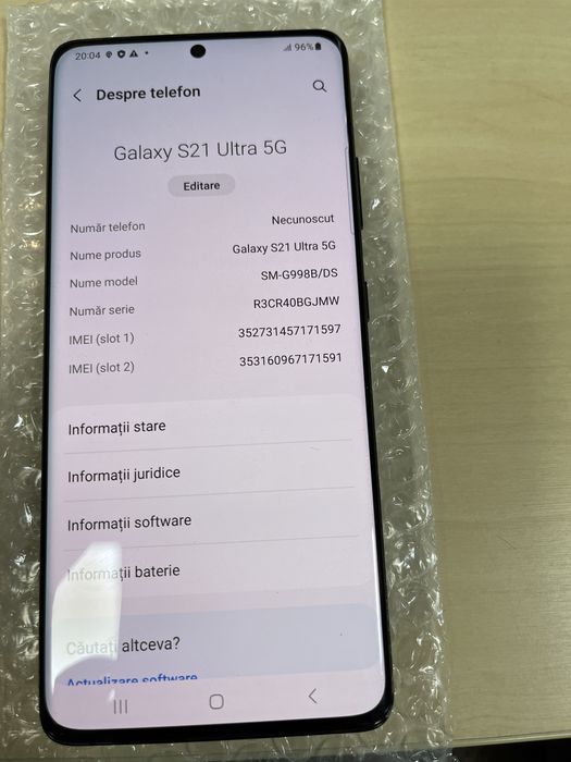 Samsung Galaxy S21 Ultra 5G Dual Sim 256GB Black ID-voa662