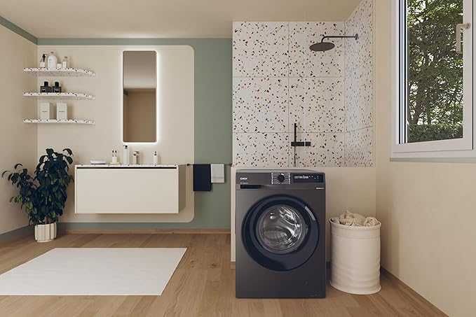 Нова инверторна смарт пералня с пара Candy ProWash 500 10 кг антрацид