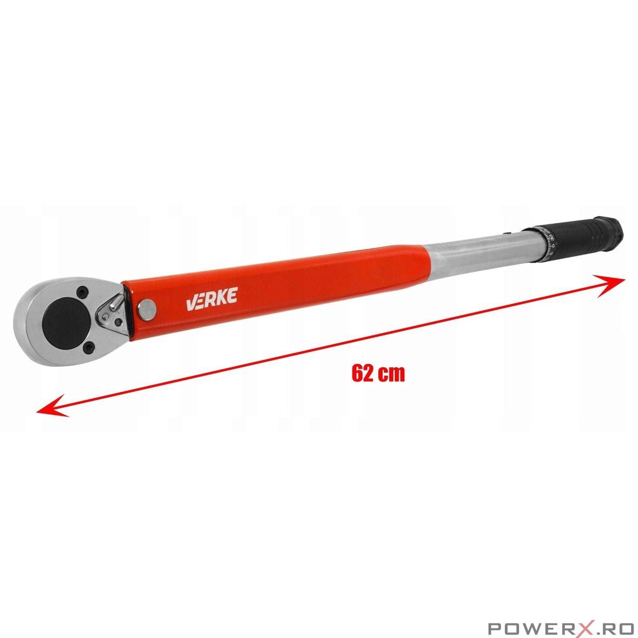 Cheie cu dinamometru, 1/2", 620 mm, 70-350 Nm, Verke