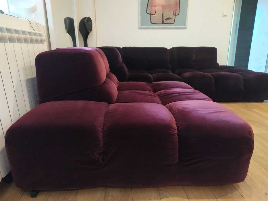 Дизайнерски Канапета B&B Italia в лилаво кадифе! ОРИГИНАЛНИ!