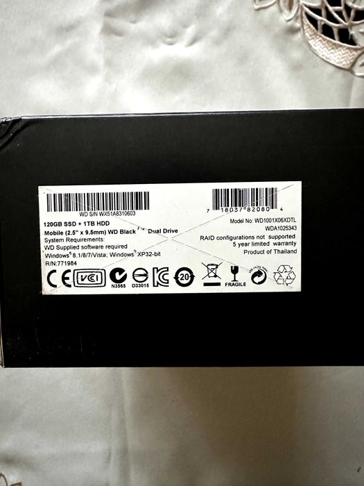 Western Digital Black2 Dual Drive (1TB HDD/120GB SSD)