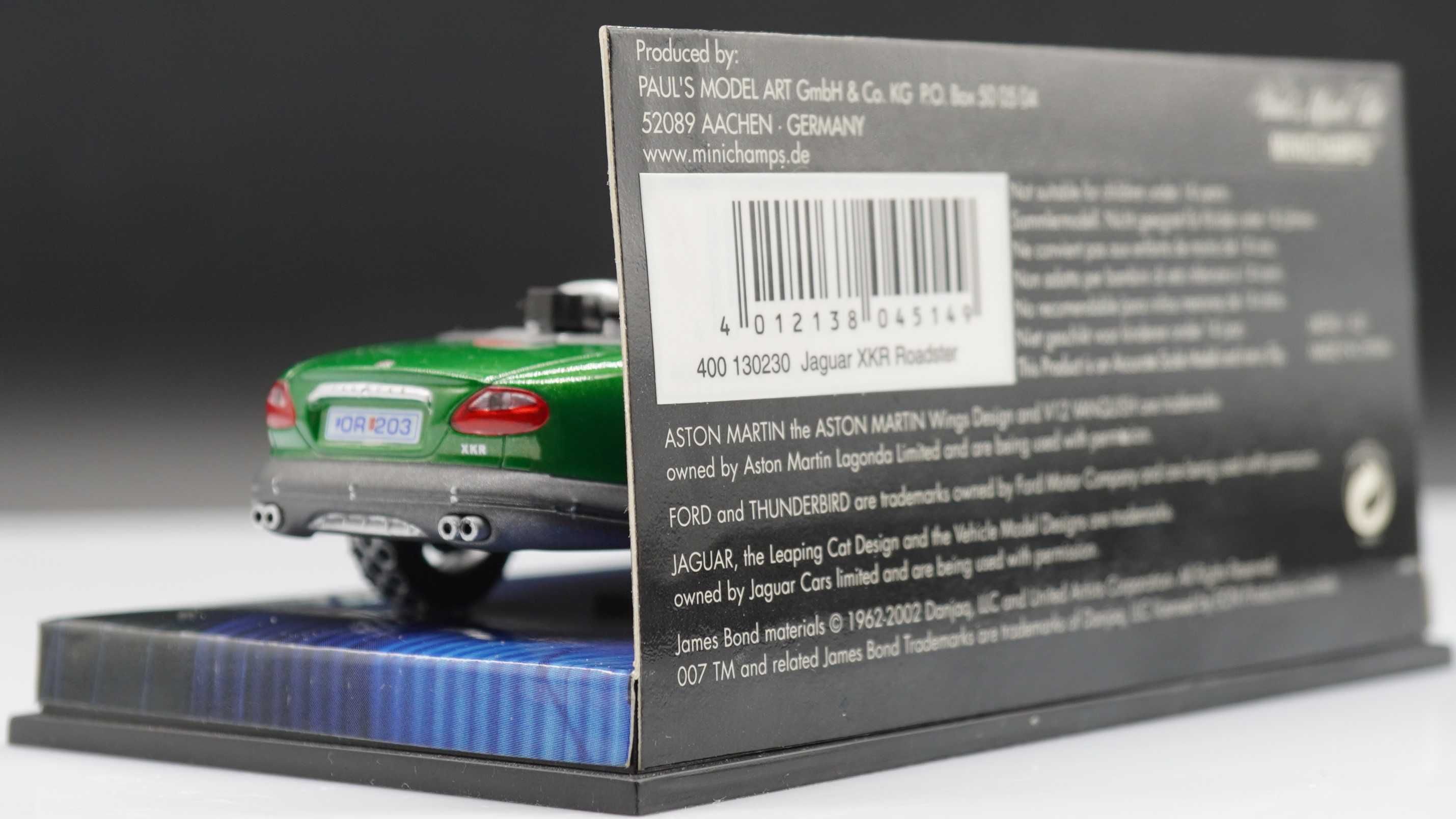 1998 Jaguar XKR Convertible 'Die Another Day' - Minichamps 1/43