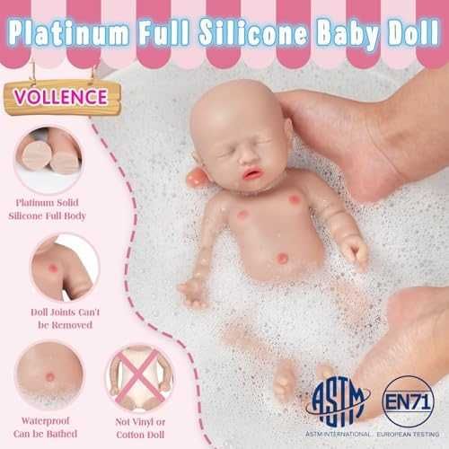 Ново Пълносиликоново бебе 8” – колекционерска кукла, перфектен подарък