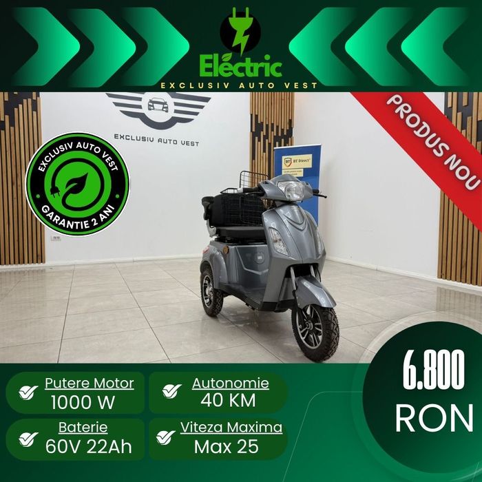 Tricicluri electrice fara permis, scutere electrice , atv uri