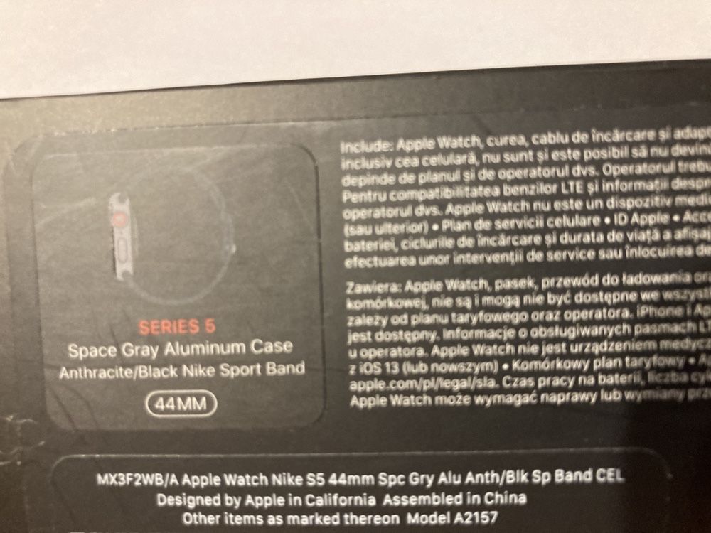 Apple Watch 5 Nike Series 44 mm LTE Cellular fullbox