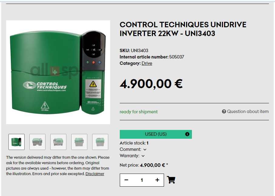Управление / INVERTER 22KW - UNI3403