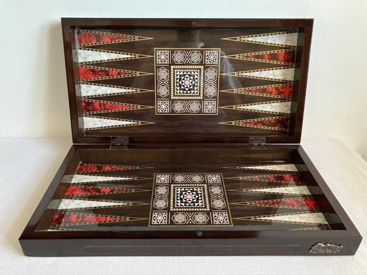Joc Table Turcesc (joc de Table) NOU - Lux lemn lacuit. SIGILAT!