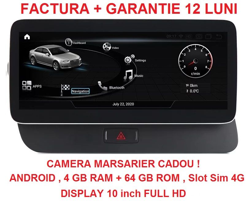 Navigatie Audi Q5 (2009-2016) , Concert MMI 3G , 4GB RAM , Slot Sim 4G