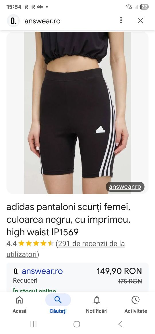 Pantaloni scurti adidas originali dama